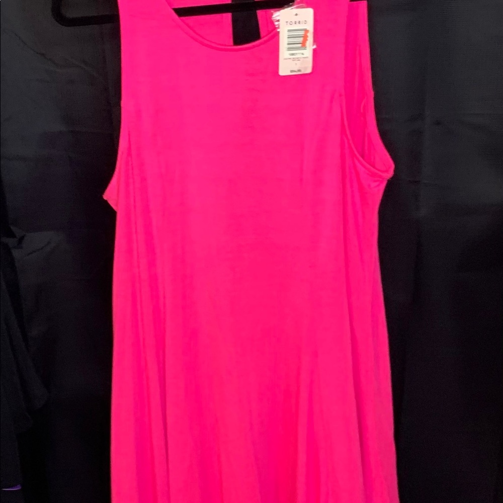 Torrid Pink Jersey Mid Length Dress